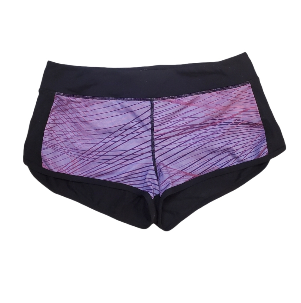 Fitty Women's Purple Black Speed Workout Crossfit Athletic Shorts‎ Small